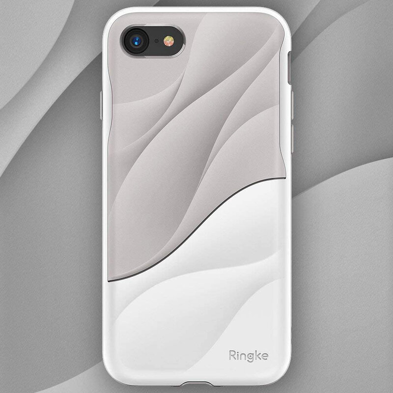 Husa iPhone 8 Ringke Wave - Gray White