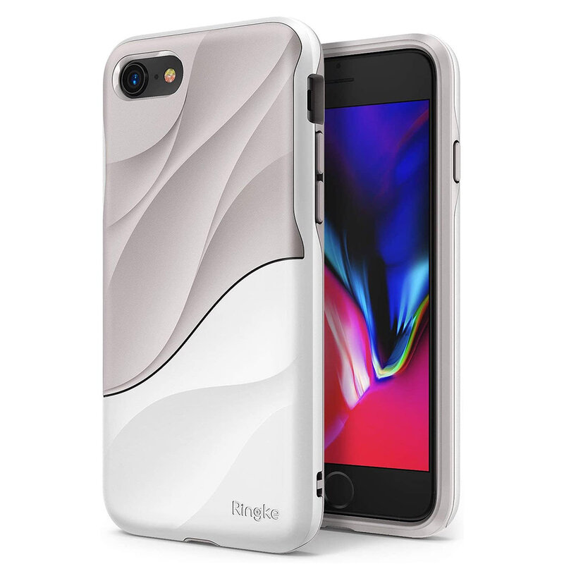 Husa iPhone SE 2, SE 2020 Ringke Wave - Gray White