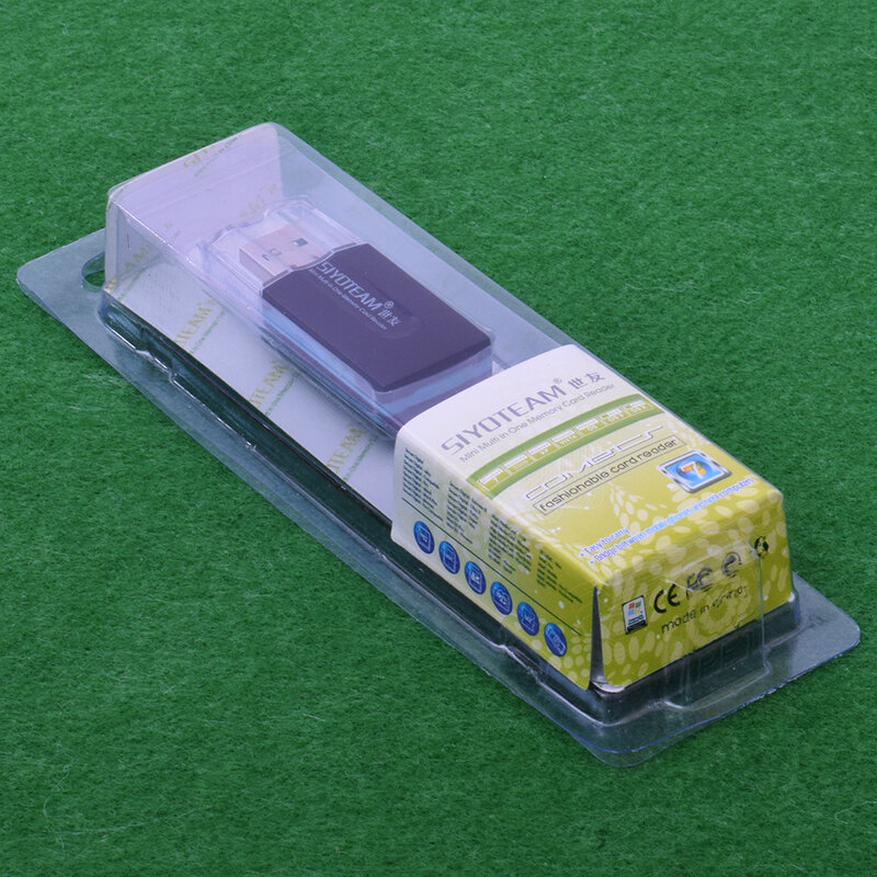 Card Reader Siyoteam SY-596 Universal 4 in 1 USB 2.0 All in One Support TF/SD/MMC/MS/M2/CF - Black