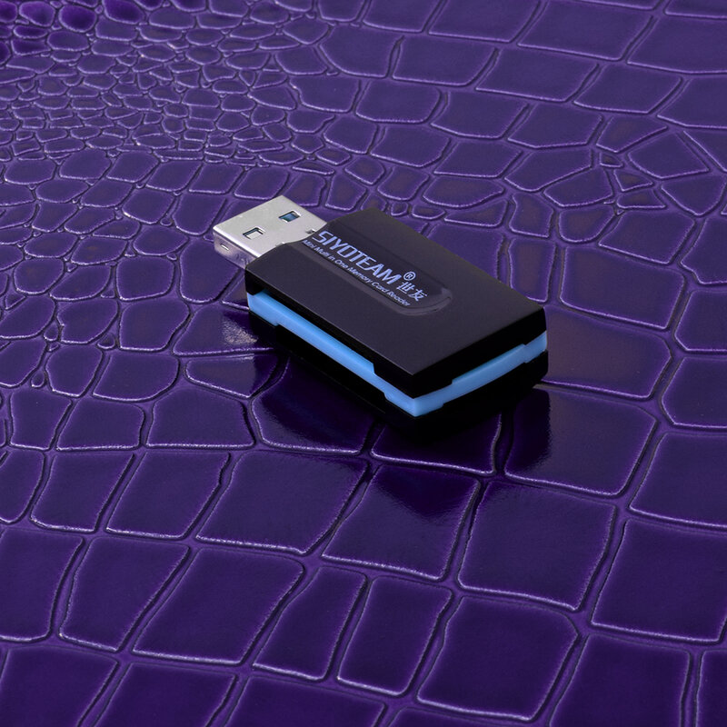 Card Reader Siyoteam SY-596 Universal 4 in 1 USB 2.0 All in One Support TF/SD/MMC/MS/M2/CF - Black