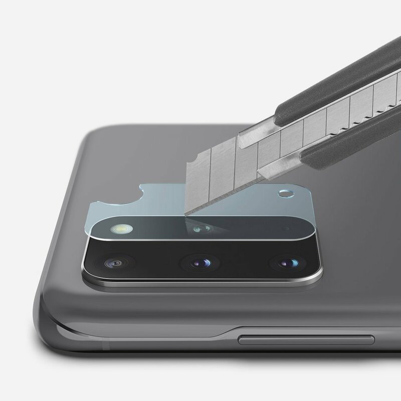 [Pachet 3x] Folie Sticla Camera Samsung Galaxy S20 Plus Ringke Invisible Defender Rear Tempered - Clear