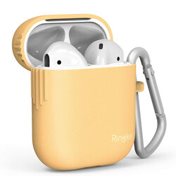 Husa Pentru Apple Airpods Din Silicon Protector Ringke Case - Honey Mustard