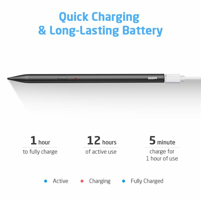 Stylus Pen ESR Digital Pencil EFI0010 Pentru Tablete iPad Black