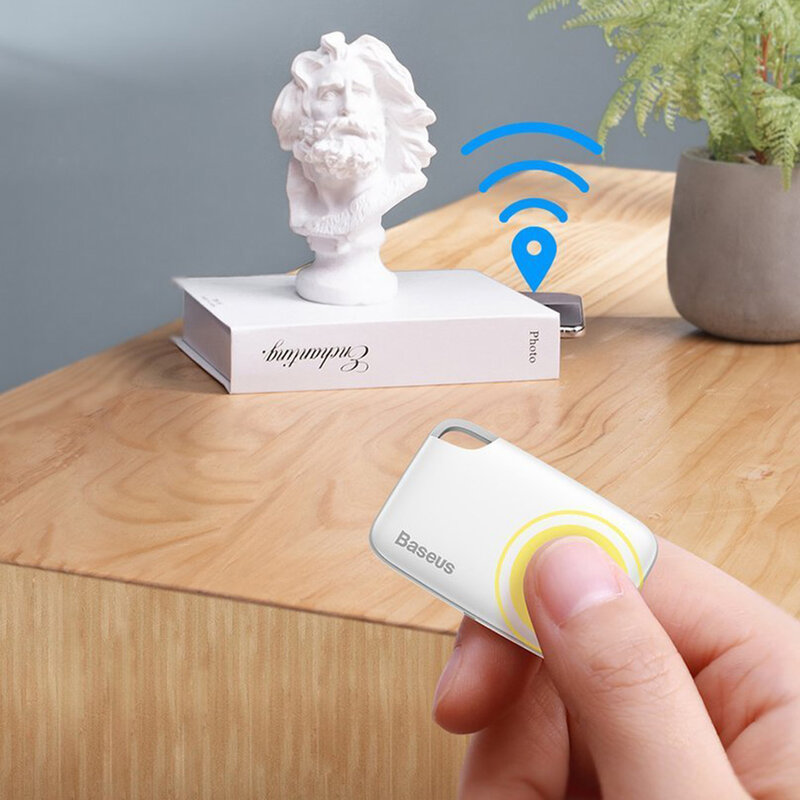 Card Antifurt Baseus T1 Mini Flat Type Anti-loss Cu Localizator GPS Si Alarma Anti-pierdere - ZLFDQT1-02 - White