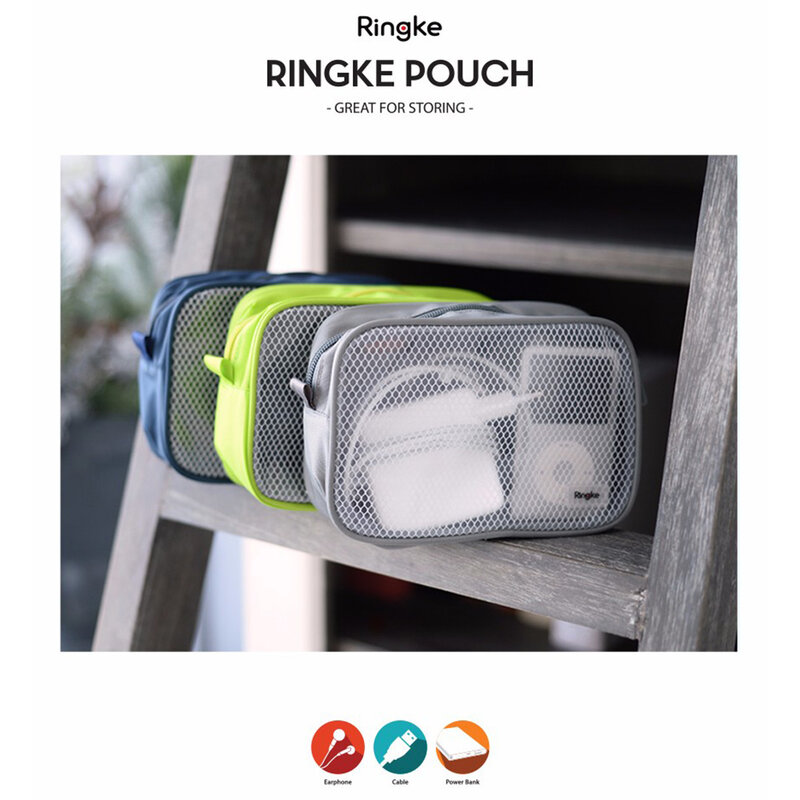 Geanta Accesorii Ringke Pouch Small Cu Buzunare Interioare Pentru Depozitare Multipla - S - Navy