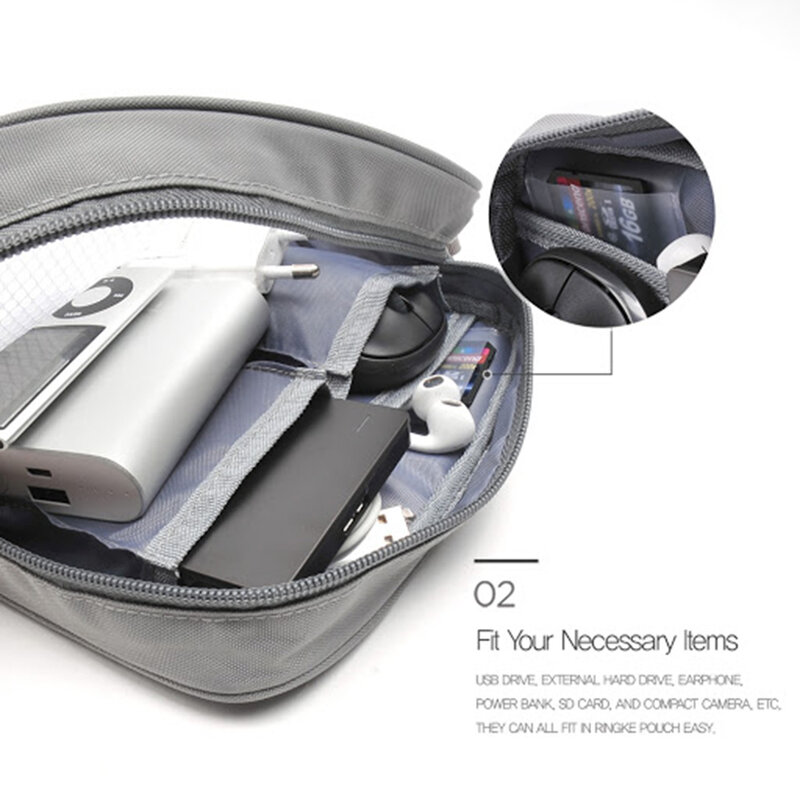 Geanta Accesorii Ringke Pouch Small Cu Buzunare Interioare Pentru Depozitare Multipla - S - Navy