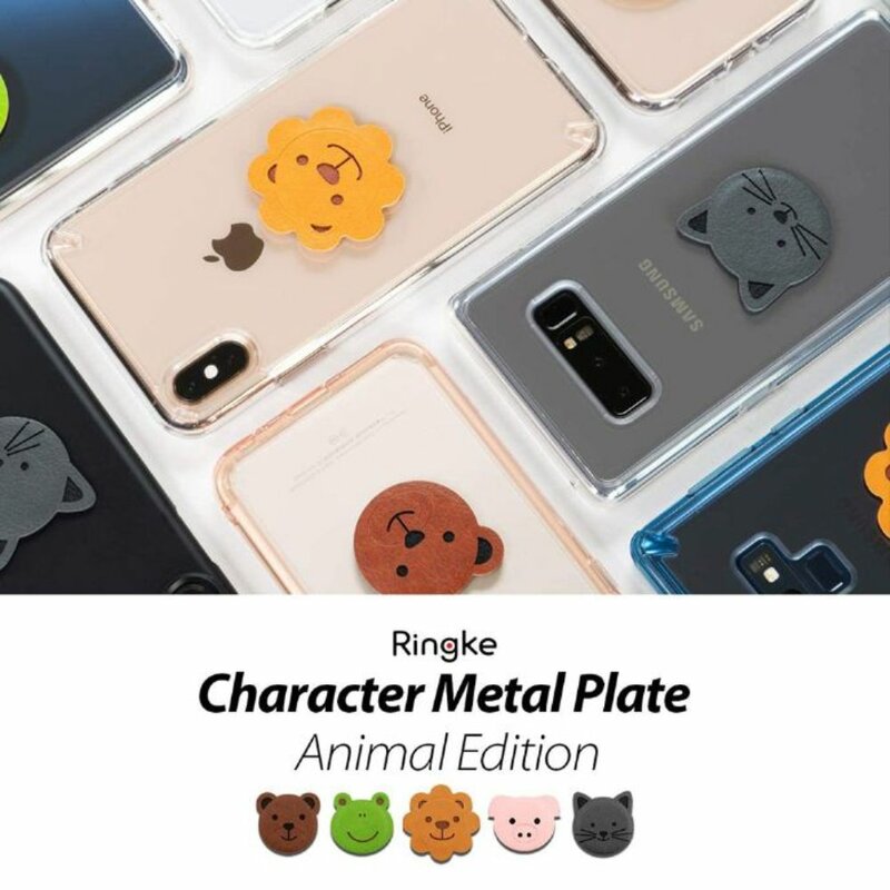 Placa Metalica Autoadeziva Ringke Magnetic Character Animal Edition Holder Pentru Suporturi Magnetice - Bear