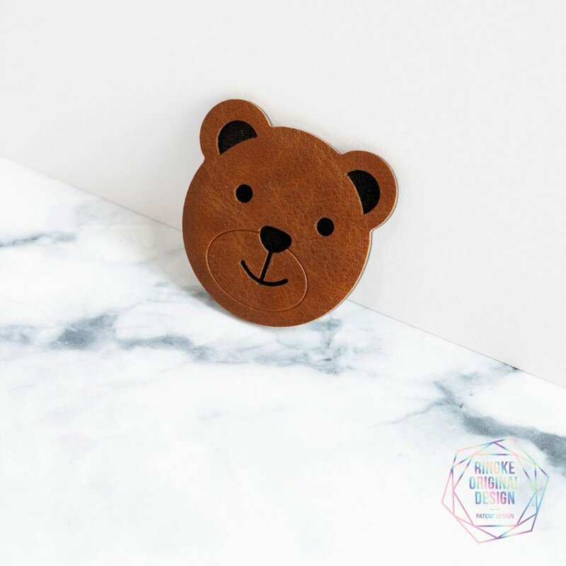 Placa Metalica Autoadeziva Ringke Magnetic Character Animal Edition Holder Pentru Suporturi Magnetice - Bear