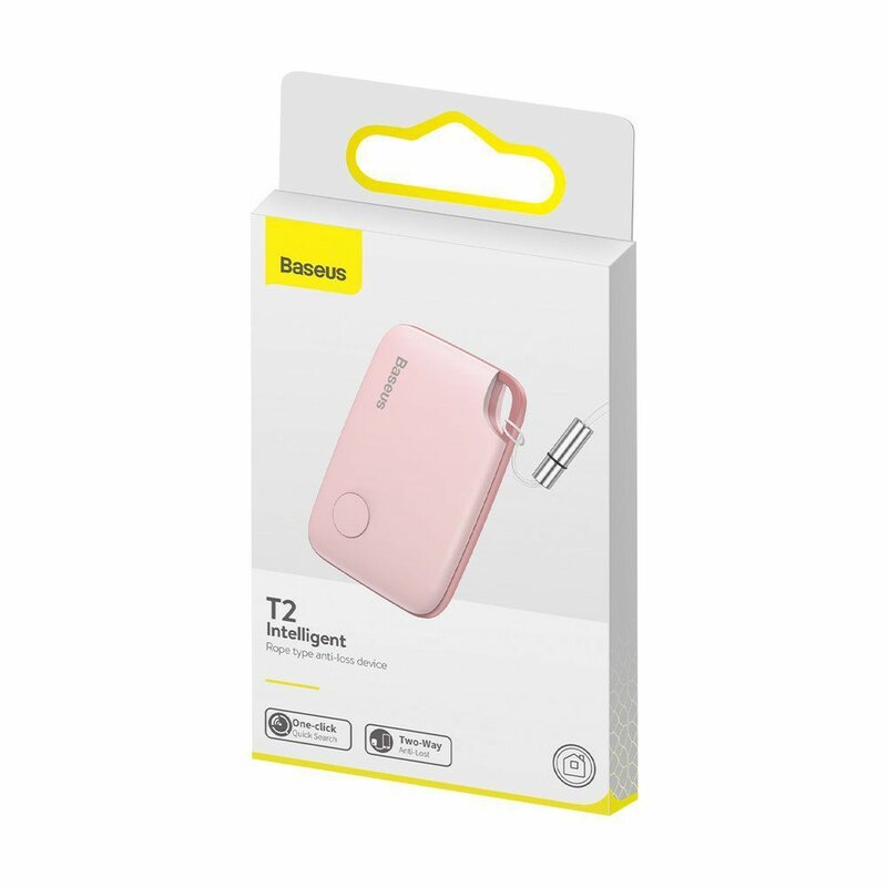 Dispozitiv Antifurt Baseus T2 Mini Ropetype Anti-loss Device Finder Pentru Chei Cu Snur - ZLFDQT2-04 - Pink