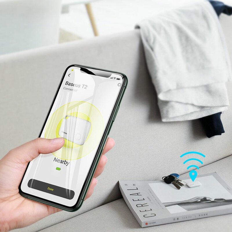 Dispozitiv Antifurt Baseus T2 Mini Ropetype Anti-loss Device Finder Pentru Chei Cu Snur - ZLFDQT2-04 - Pink