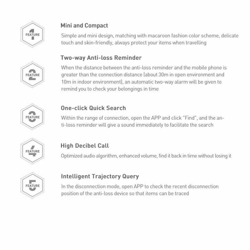 Dispozitiv Antifurt Baseus T2 Mini Ropetype Anti-loss Device Finder Pentru Chei Cu Snur - ZLFDQT2-04 - Pink