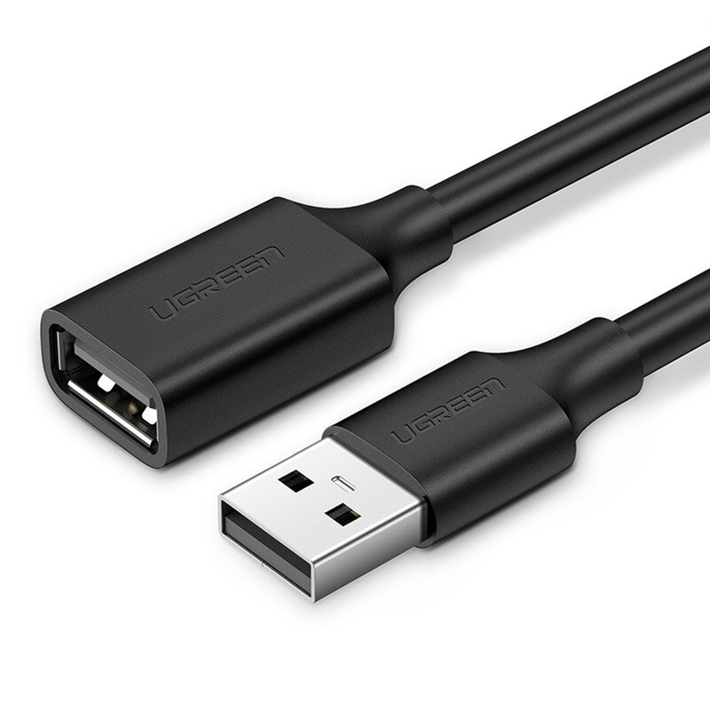 Cablu de date Ugreen, USB mama la USB tata, prelungitor USB, 1m, negru, 10314