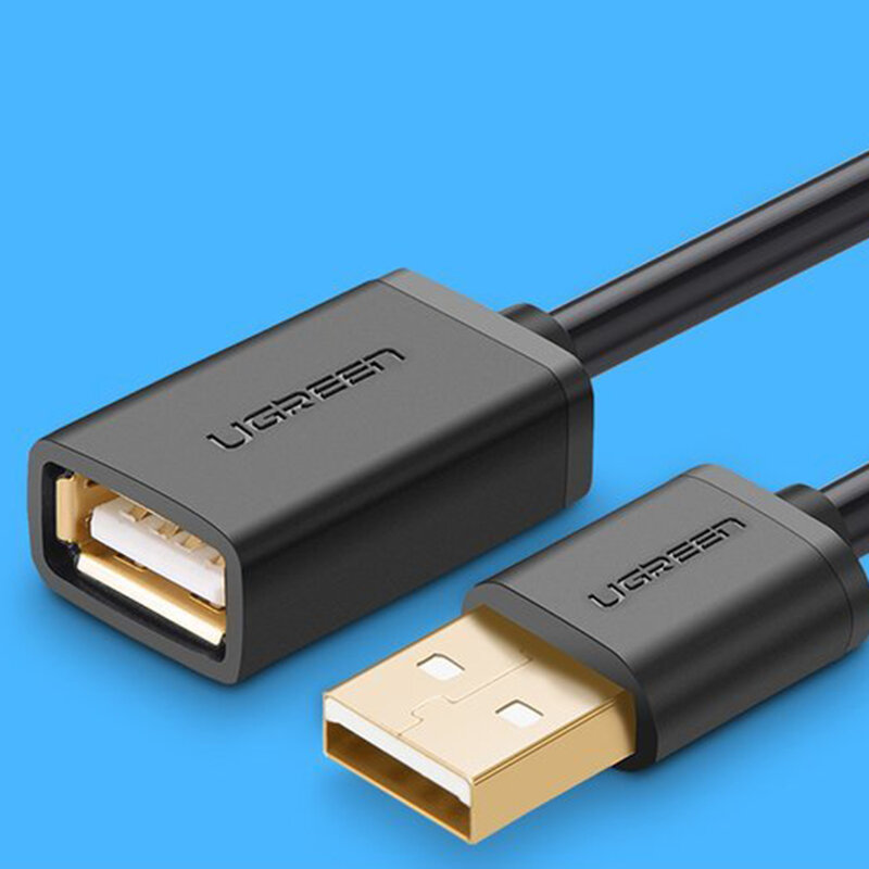 Cablu de date Ugreen, USB mama la USB tata, prelungitor USB, 1m, negru, 10314