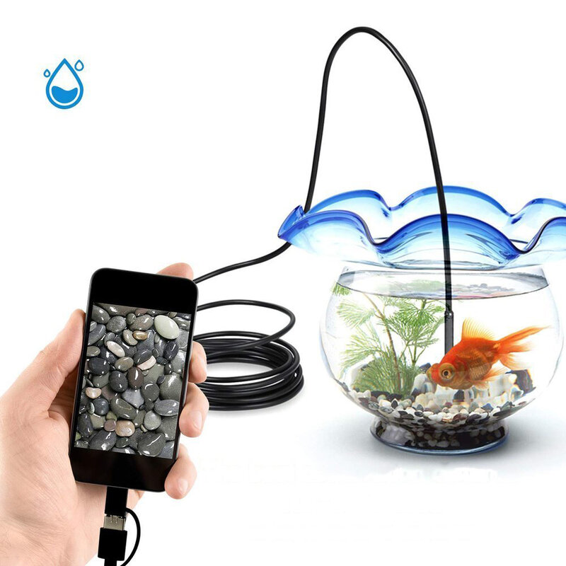 Camera Video Endoscop Universala Inspectie Auto Rezistenta La Apa Pentru Locuri Greu Accesibile 5m - Negru