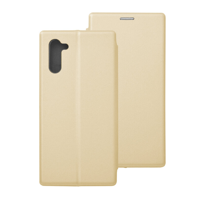 Husa Samsung Galaxy Note 10 5G Flip Magnet Book Type - Gold
