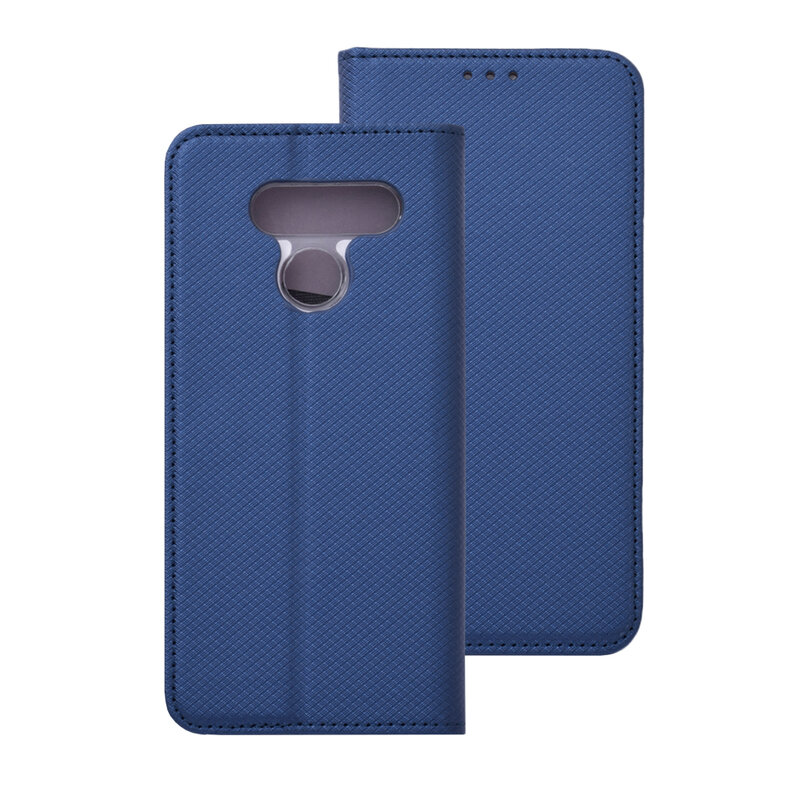 Husa Smart Book LG Q60 Flip - Albastru