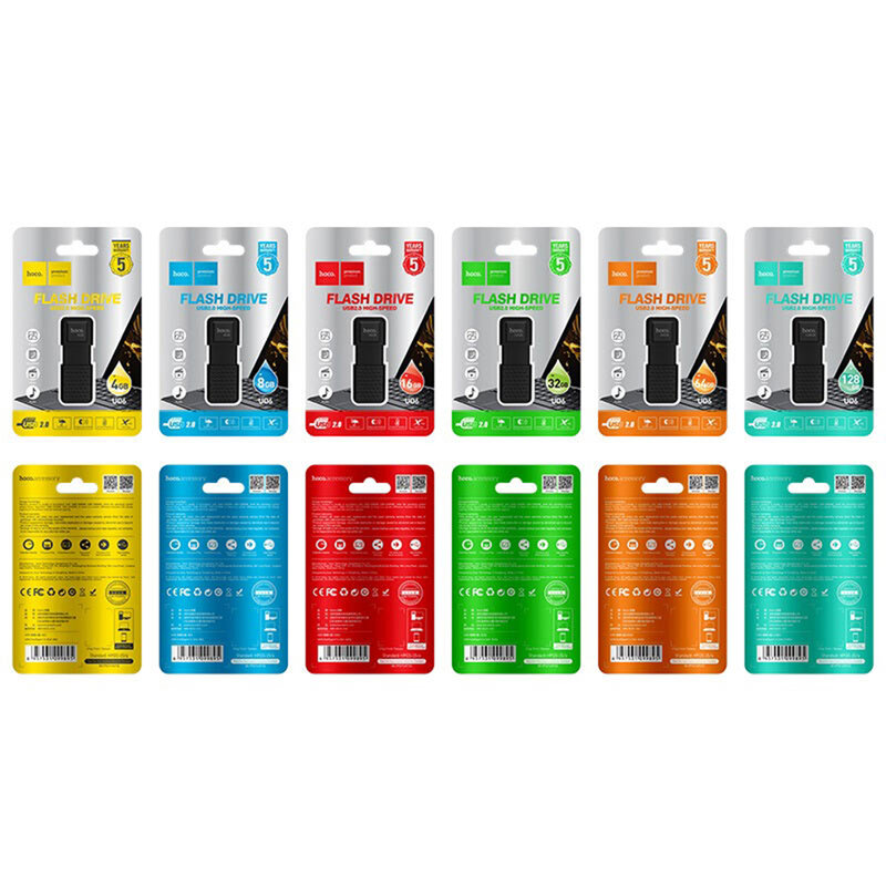 Stick Memorie Hoco UD6 Intelligent Flash Drive USB 2.0 Zinc Alloy Memory Disk Capacitate Stocare 16GB - Black