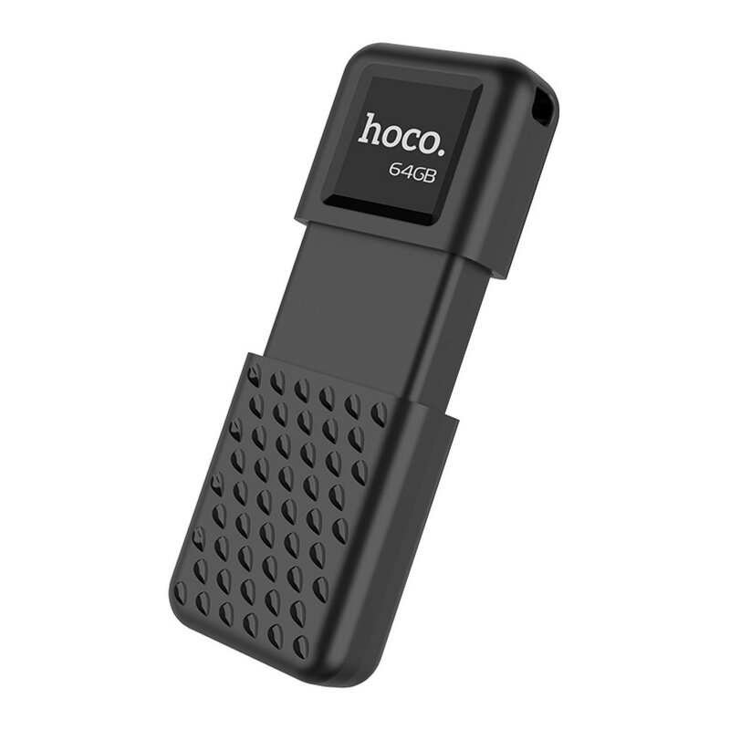 Stick Memorie Hoco UD6 Intelligent Flash Drive USB 2.0 Zinc Alloy Memory Disk Capacitate Stocare 64GB - Black