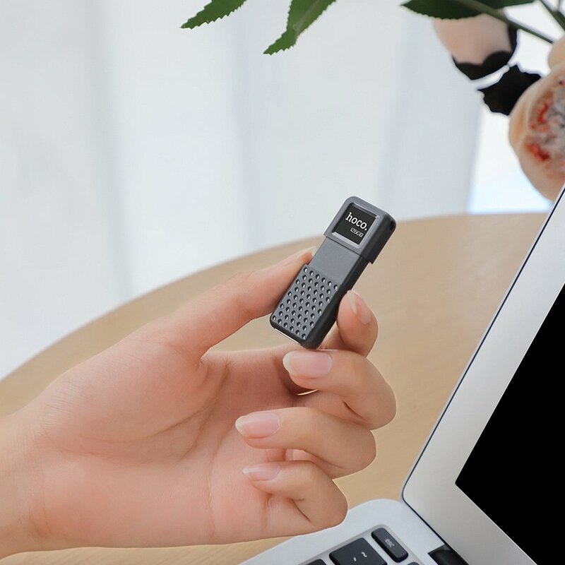 Stick Memorie Hoco UD6 Intelligent Flash Drive USB 2.0 Zinc Alloy Memory Disk Capacitate Stocare 128GB - Black