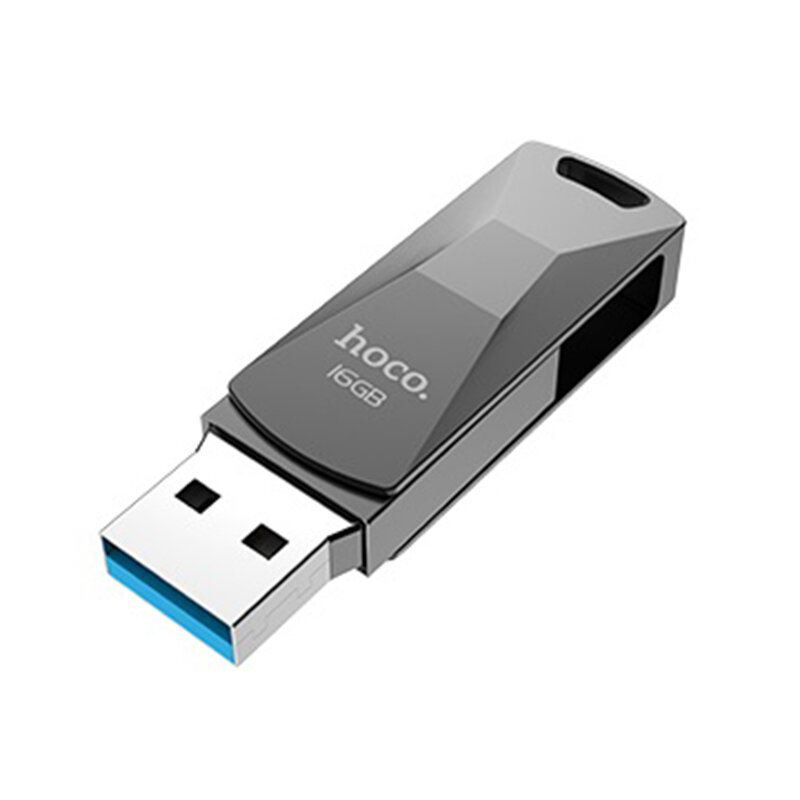 Stick Memorie Hoco UD5 Wisdom Flash Drive USB 3.0 Zinc Alloy Memory Disc Capacitate Stocare 16GB - Silver