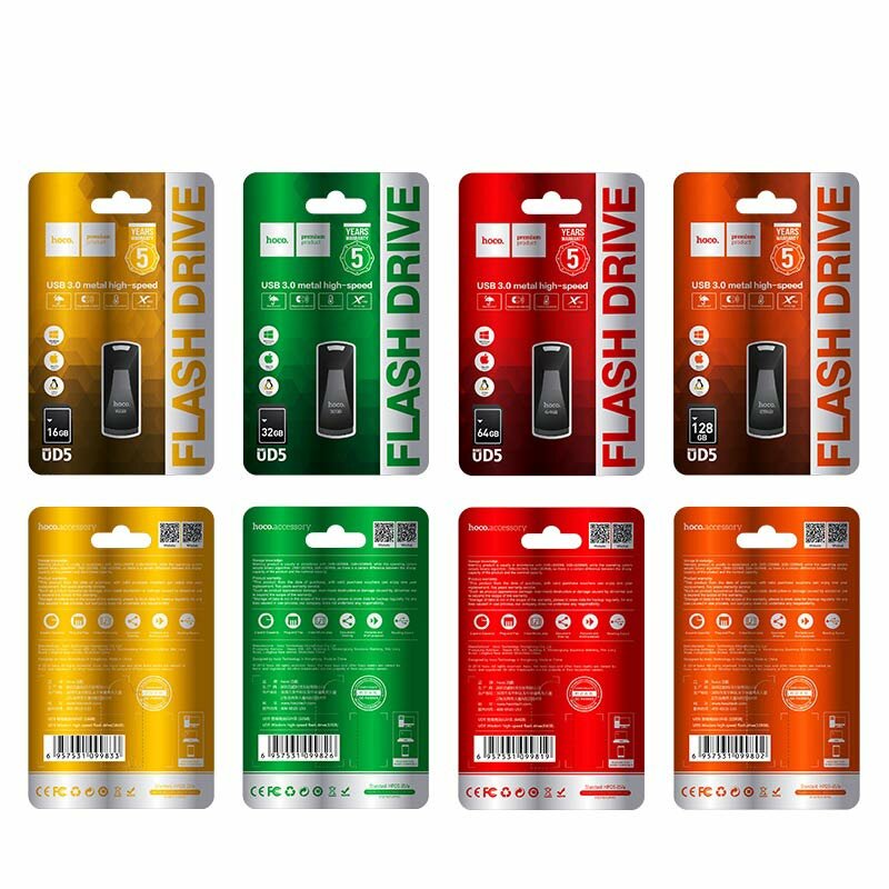 Stick Memorie Hoco UD5 Wisdom Flash Drive USB 3.0 Zinc Alloy Memory Disc Capacitate Stocare 32GB - Silver