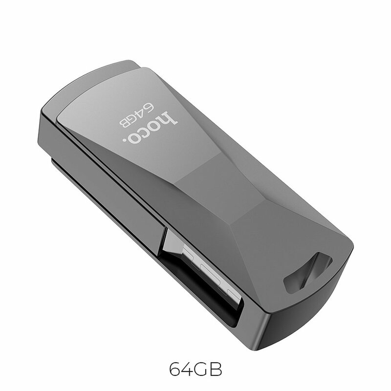 Stick Memorie Hoco UD5 Wisdom Flash Drive USB 3.0 Zinc Alloy Memory Disc Capacitate Stocare 64GB - Silver