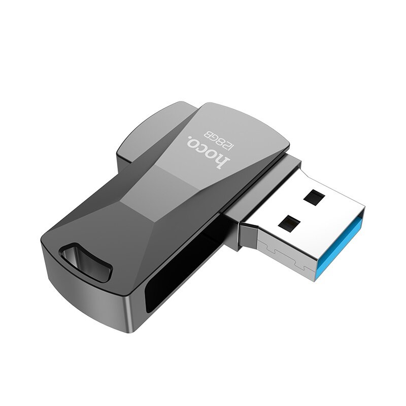 Stick Memorie Hoco UD5 Wisdom Flash Drive USB 3.0 Zinc Alloy Memory Disc Capacitate Stocare 128GB - Silver