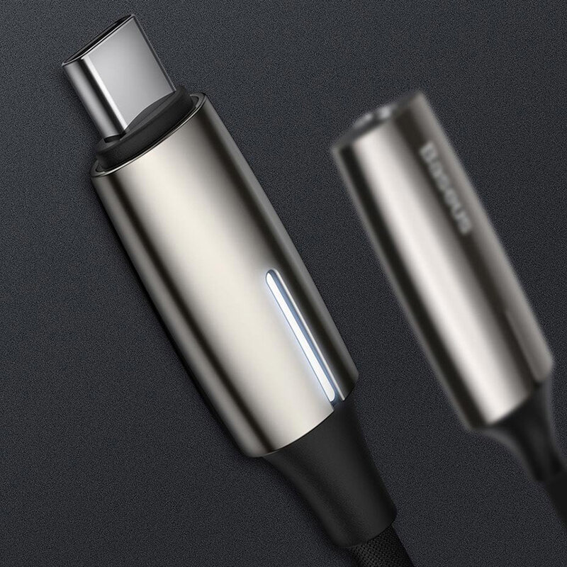 Convertor Audio Baseus L60S Type-C Male To Type-C & 3.5mm Female Adapter 18W 2A - CATL60S-0A - Gri 