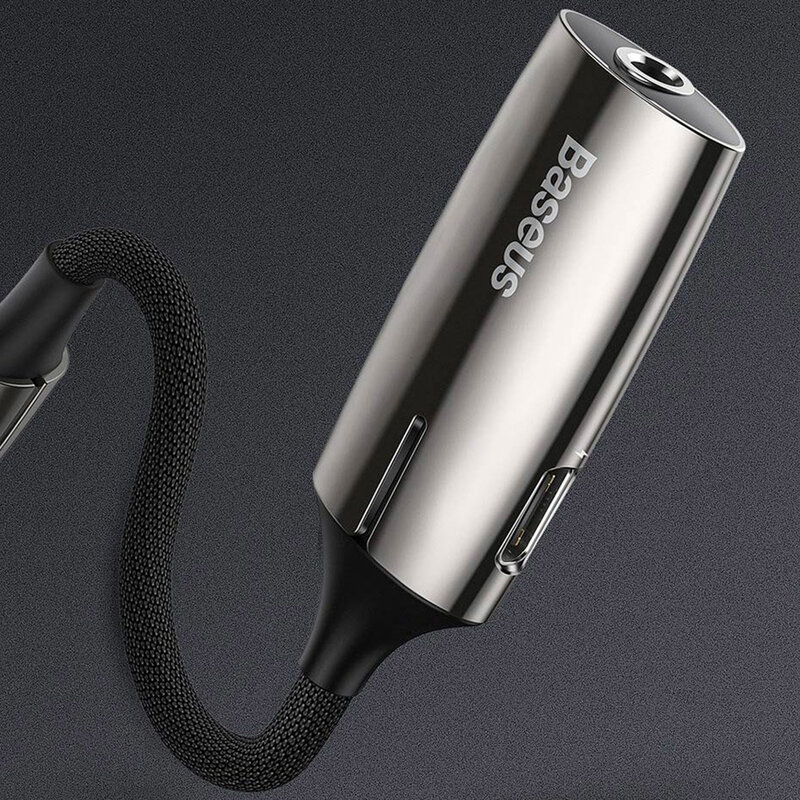 Convertor Audio Baseus L60S Type-C Male To Type-C & 3.5mm Female Adapter 18W 2A - CATL60S-0A - Gri 