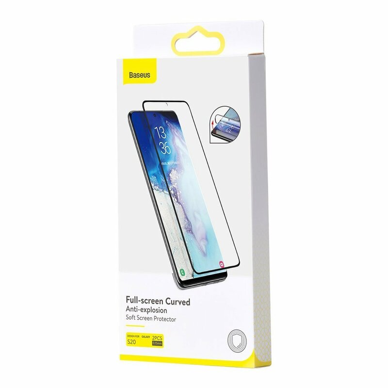 [Pachet 2x] Folie Samsung Galaxy S20 5G Baseus Soft Screen Protector Anti-explosion - SGSAS20-KR01 - Black