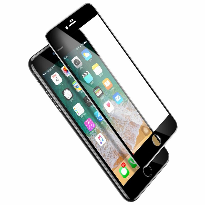 Folie Sticla iPhone 7 Baseus Full-Glass Tempered Film - SGAPIPH8N-KA01 - Black