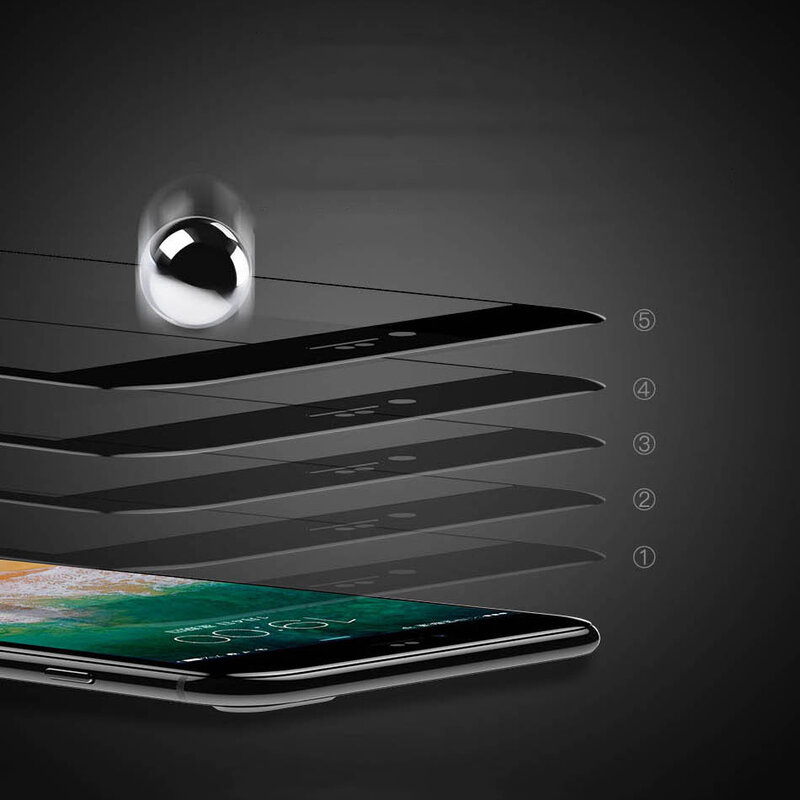 Folie Sticla iPhone SE 2, SE 2020 Baseus Full-Glass Tempered Film - SGAPIPH8N-KA01 - Black