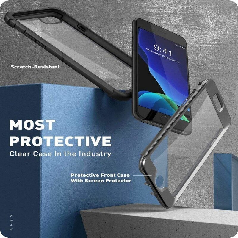 [Pachet 360°] Husa iPhone 7 i-Blason Ares + Folie Ecran - Black