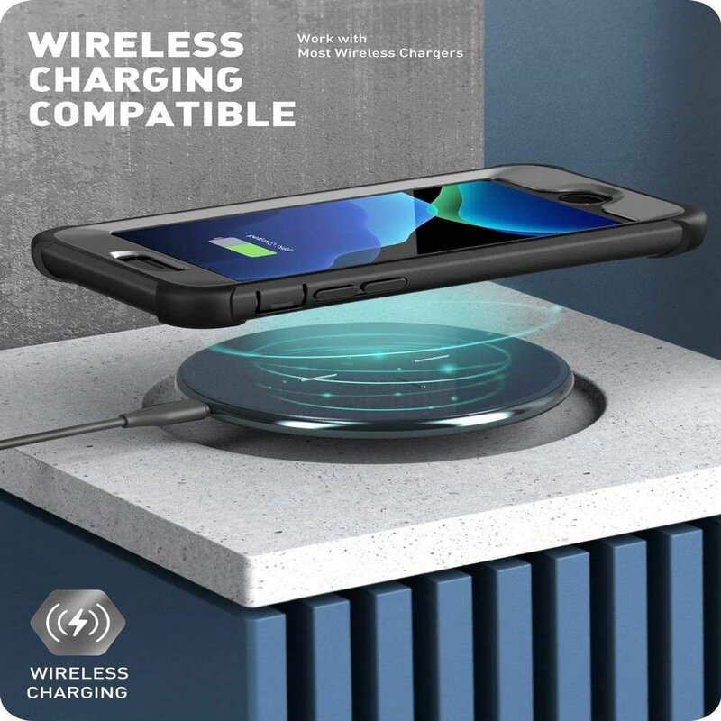 [Pachet 360°] Husa iPhone SE 2, SE 2020 i-Blason Ares + Folie Ecran - Black