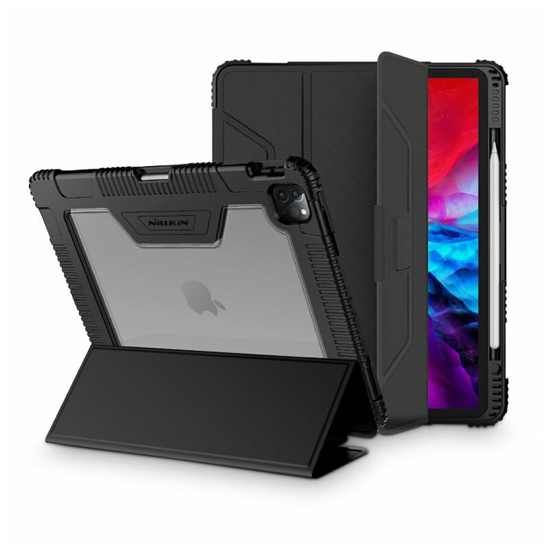 Husa Apple iPad Pro 2020 12.9 A2069/A2232 Nillkin Bumper Leather Case - Black