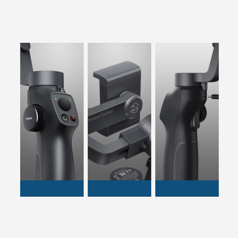 Sistem De Stabilizare Telefon Baseus Gimbal Live Vlog / YouTube / TikTok - SUYT-0G - Gri