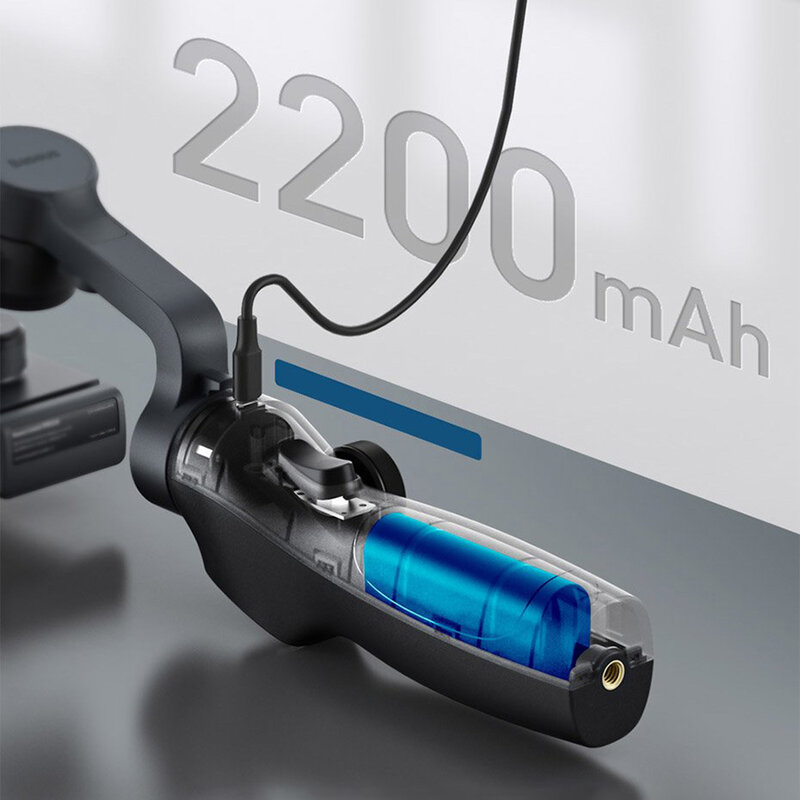 Sistem De Stabilizare Telefon Baseus Gimbal Live Vlog / YouTube / TikTok - SUYT-0G - Gri