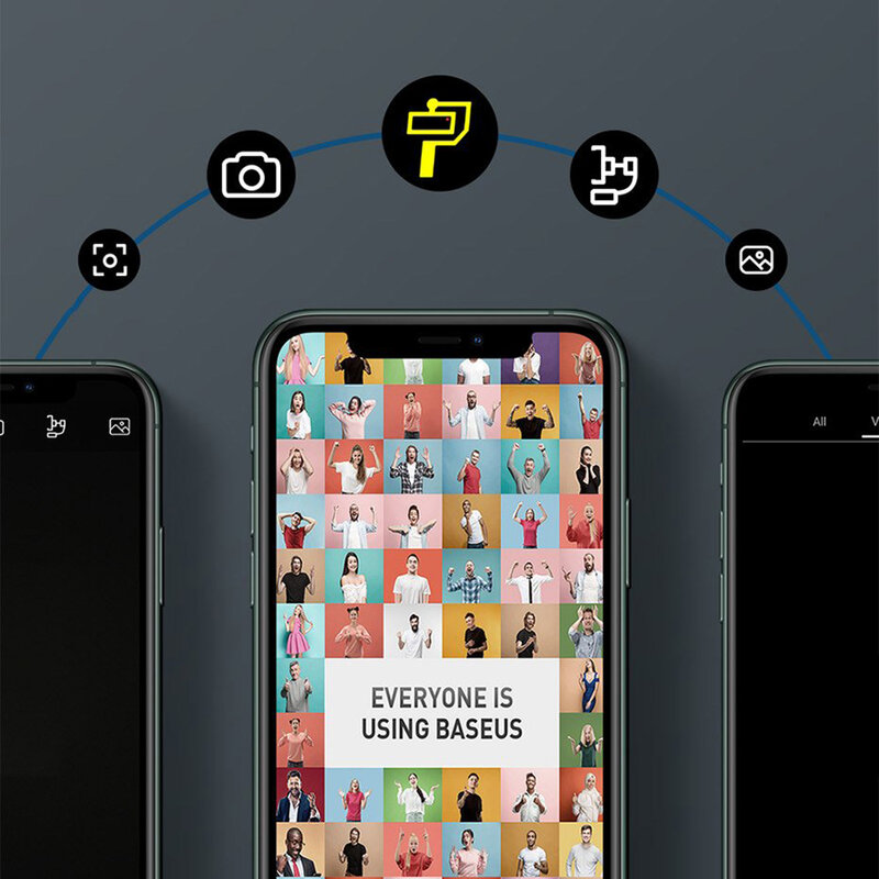 Sistem De Stabilizare Telefon Baseus Gimbal Live Vlog / YouTube / TikTok - SUYT-0G - Gri