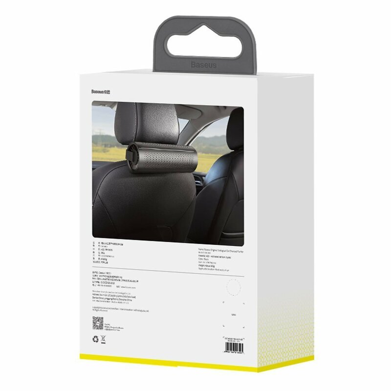 Odorizant Auto Baseus Original Ecological Car Charcoal Purifier Air Freshener Pentru Tetiera - CRJHQ-A01 - Black