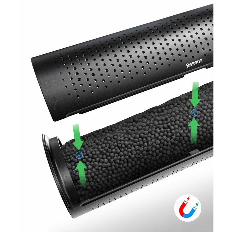 Odorizant Auto Baseus Original Ecological Car Charcoal Purifier Air Freshener Pentru Tetiera - CRJHQ-A01 - Black