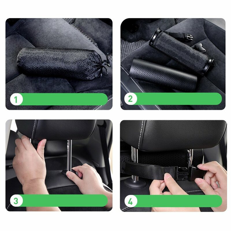 Odorizant Auto Baseus Original Ecological Car Charcoal Purifier Air Freshener Pentru Tetiera - CRJHQ-A01 - Black