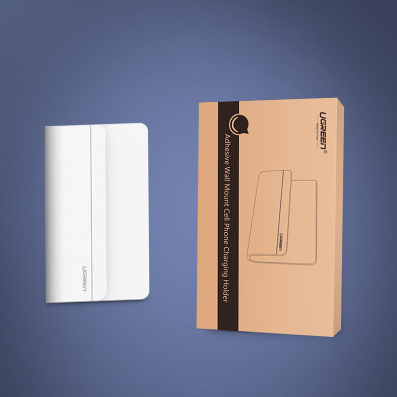 Suport perete Ugreen telefon, autoadeziv, universal, alb, 30394