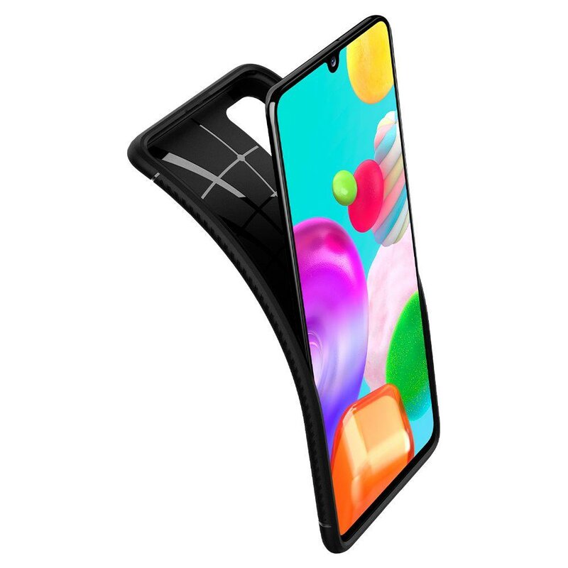 Husa Samsung Galaxy A41 Spigen Rugged Armor, negru