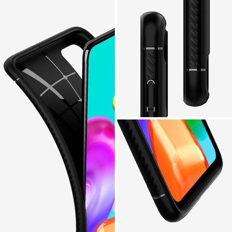 Husa Samsung Galaxy A41 Spigen Rugged Armor, negru
