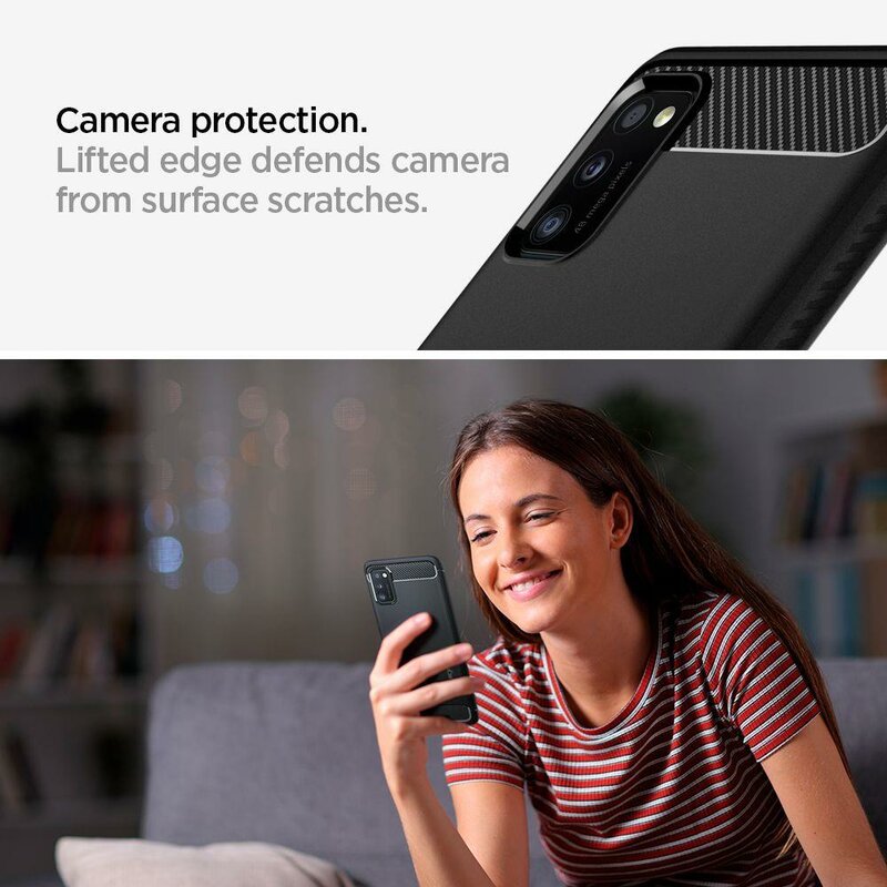 Husa Samsung Galaxy A41 Spigen Rugged Armor, negru