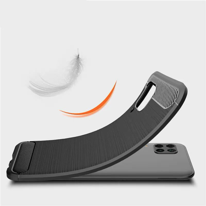 Husa Huawei P40 Lite Techsuit Carbon Silicone, negru