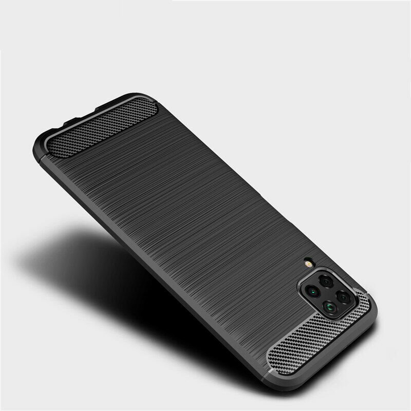 Husa Huawei P40 Lite Techsuit Carbon Silicone, negru
