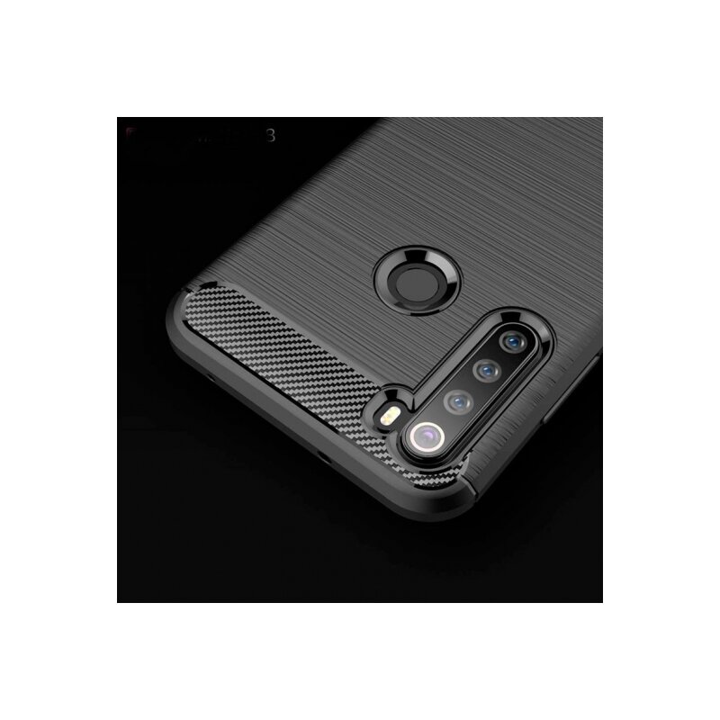 Husa Xiaomi Redmi Note 8T Techsuit Carbon Silicone, negru