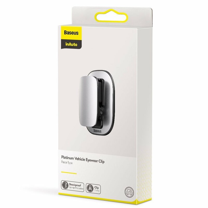 Suport Auto/Organizator Baseus Platinum Vehicle Eyewear Multifunctional Ochelari/Chei/Cabluri - ACYJN-A0S - Silver