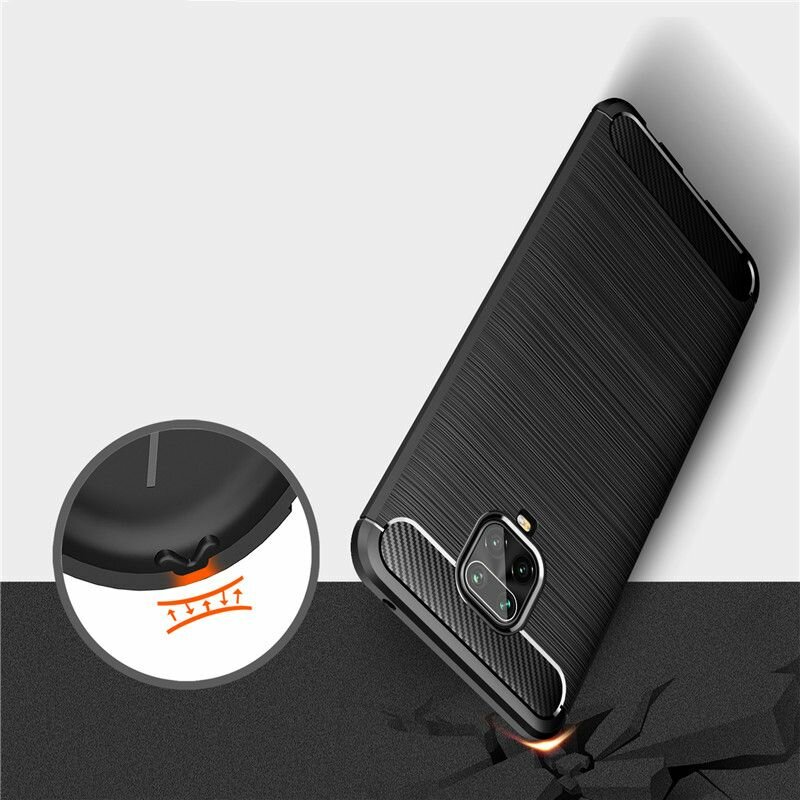Husa Xiaomi Redmi Note 9 Pro Tech-Protect TPU Carbon - Negru
